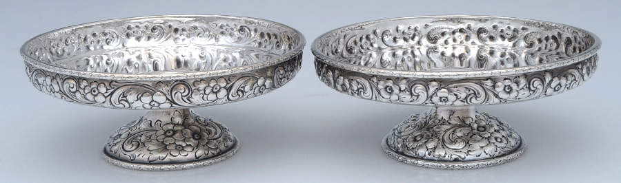 Repousse (Sterling, Hollowware) Tazza - Set of 2 by Dominick & Haff-1