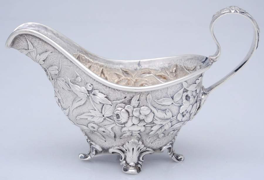 Repousse (Sterling, Hollowware) Sterling Gravy Boat by Dominick & Haff-1