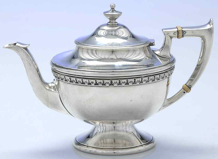 48 (Sterling, Hollowware) Teapot by Durgin-1