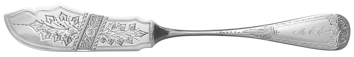 DUS31 (Coin) Flat Handle Bright Cut Master Butter by Durgin-1