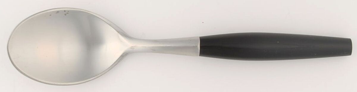 Kongo-Black (Stainless, Satin) Place/Oval Soup Spoon by Dansk-1