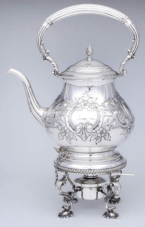 228-H (Sterling, Hollowware) Kettle, Stand & Burner by Durham Sterling-1