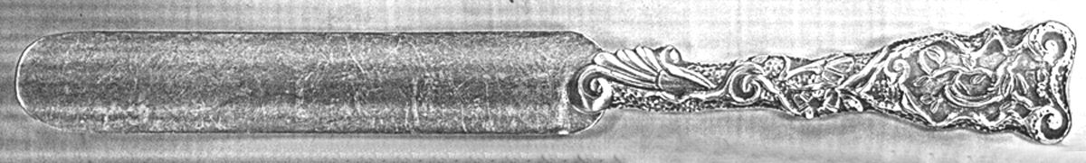 DUH27 (Sterling) Solid Dessert/Tea Knife by Duhme Co-1