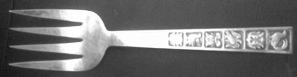 DDA14 (Sterling) Large Solid Cold Meat Serving Fork by David Andersen-1