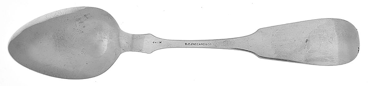 Coin Silver Flatware Tablespoon (Serving Spoon) by D C Jaccard & Co-2