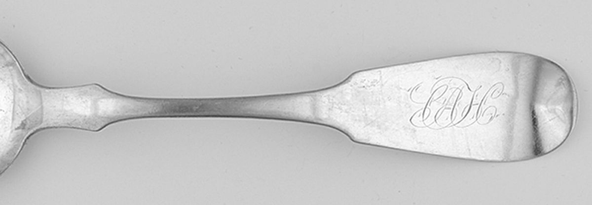 Coin Silver Flatware Tablespoon (Serving Spoon) by D C Jaccard & Co-4
