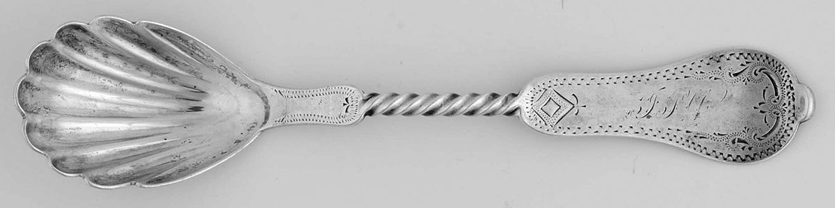 DUH32 (Sterling) Sugar Shell Spoon by Duhme Co-1