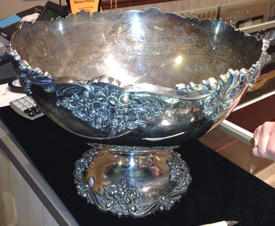417A (Sterling, Hollowware) Punch Bowl by Durgin-1