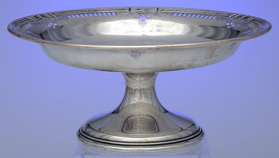 970 (Sterling, Hollowware) 9" Round Footed Centerpiece by Durgin-1