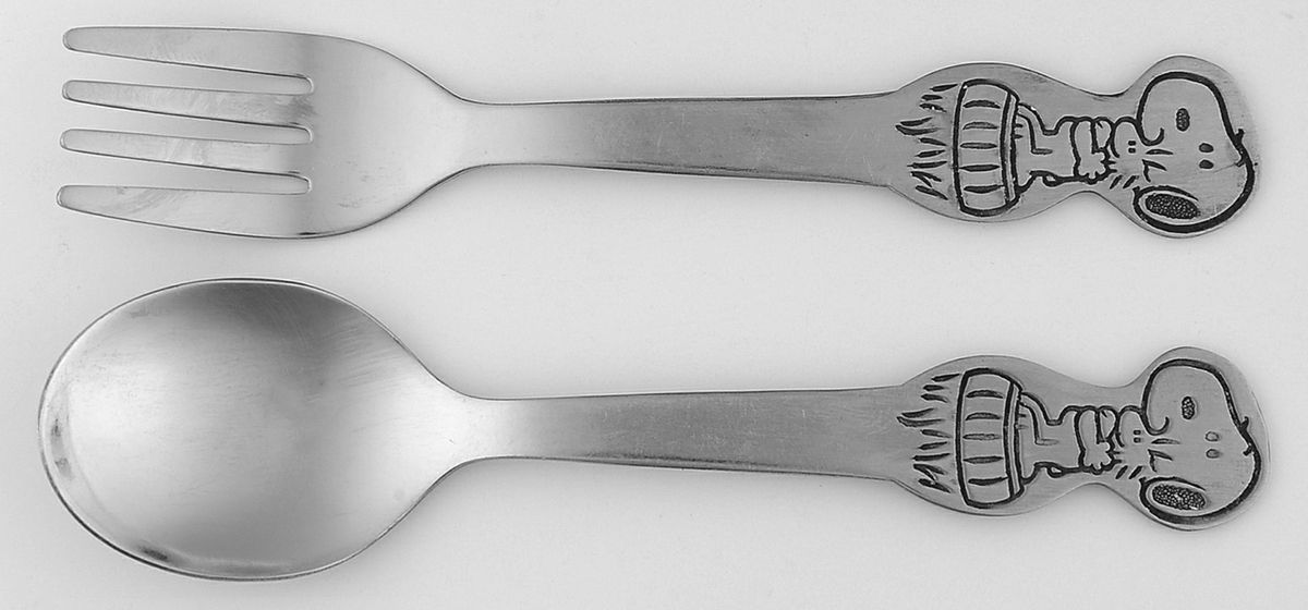 Snoopy (Stainless) 2 Pc Baby Set (BF, BS) by Danara-1