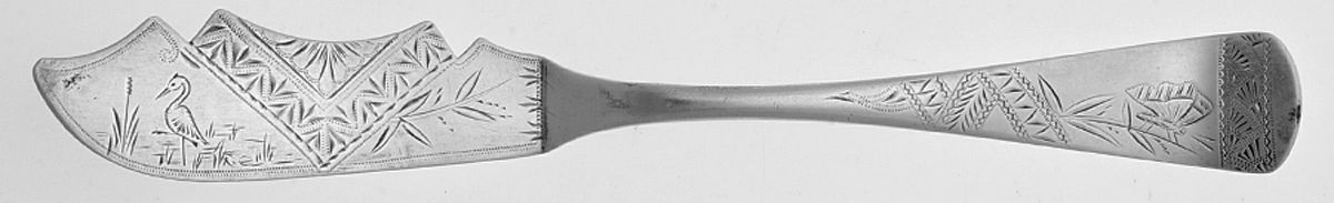 DPV1 (Coin) Flat Handle Bright Cut Master Butter by D C Percival & Co-1