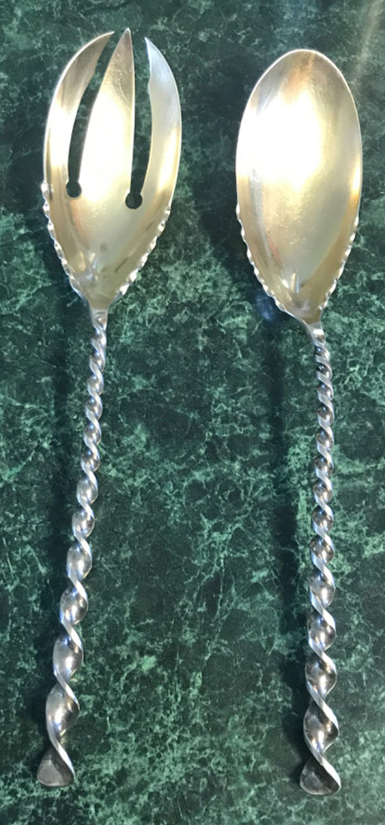 DGA7 (Sterling) (2 Pc) Solid Salad Set by Davis & Galt-1