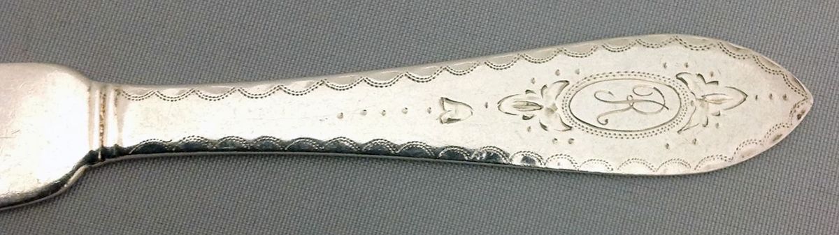 DHS29 (Sterling) Flat Handle Master Butter Knife by Dominick & Haff-1