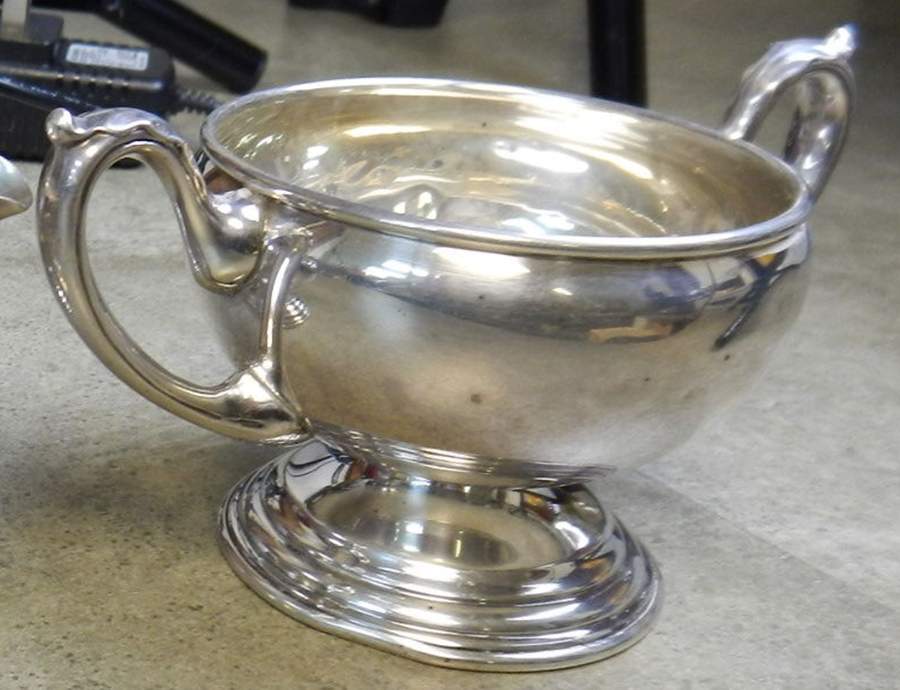 315 (Sterling, Hollowware) Sugar Bowl No Lid by Dunkirk Silversmiths-1