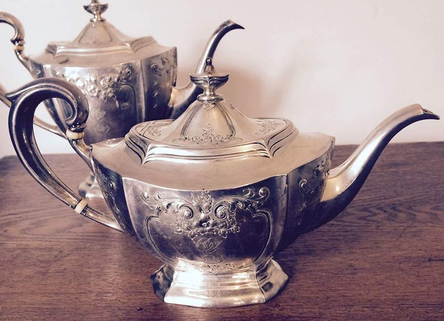 1428 (Sterling, Hollowware) Teapot by Dominick & Haff-1