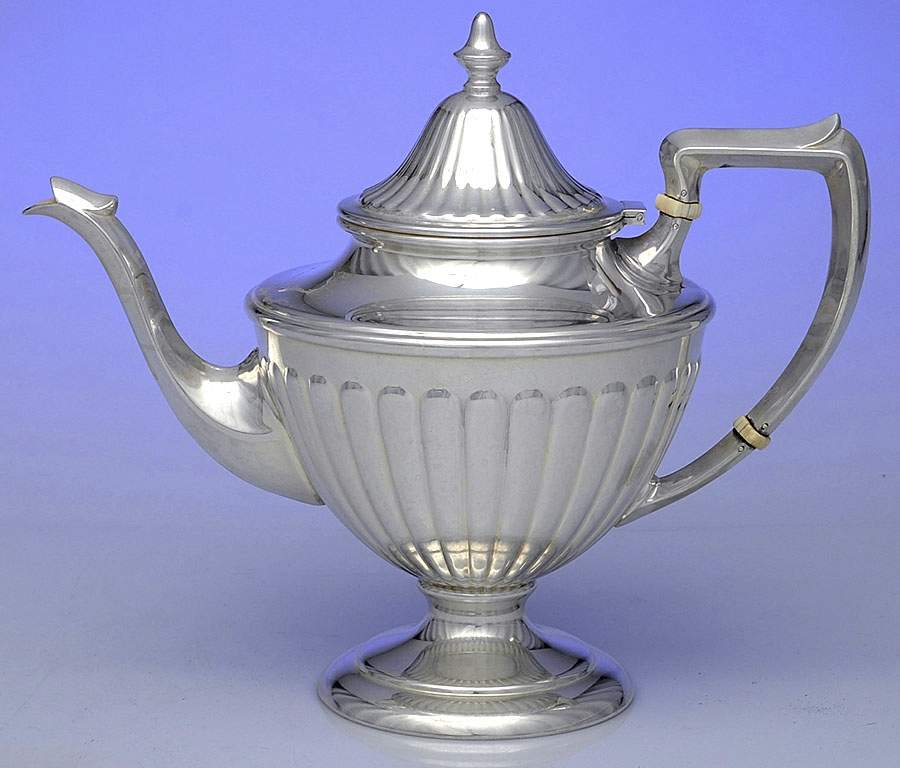 103 (Sterling, Hollowware) Teapot by Dunkirk Silversmiths-1