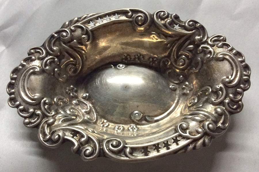 1348 (Sterling, Hollowware) Nut Dish by Dominick & Haff-1