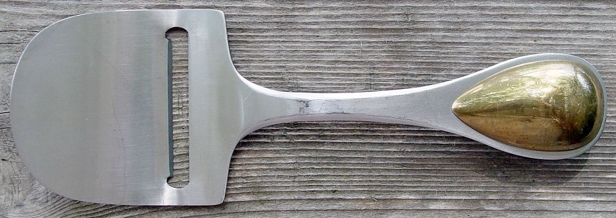 DAS21 (Gold Accent, Stainless) Cheese Plane with Stainless Plane by Dansk-1
