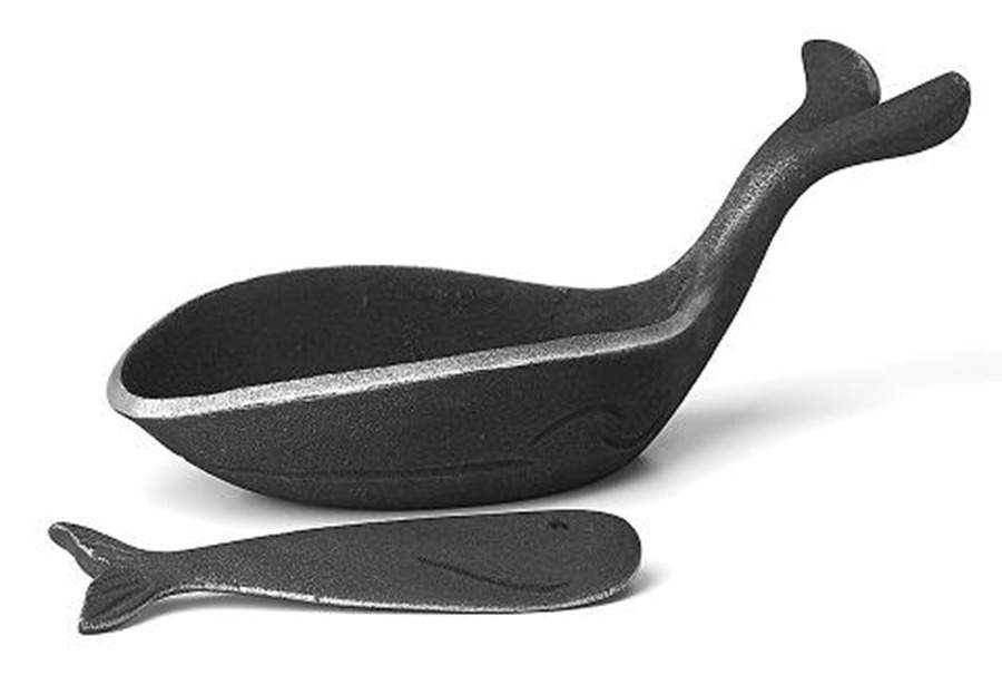 Moby (Aluminum, Hollowware) Dip Bowl & Spreader Set by Dansk-1