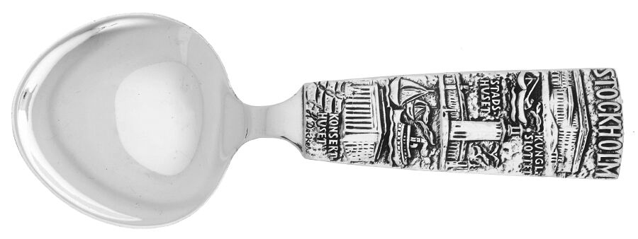 DKR1 (Silverplate) Tea Caddy Spoon by H. Decker (Sweden)-1