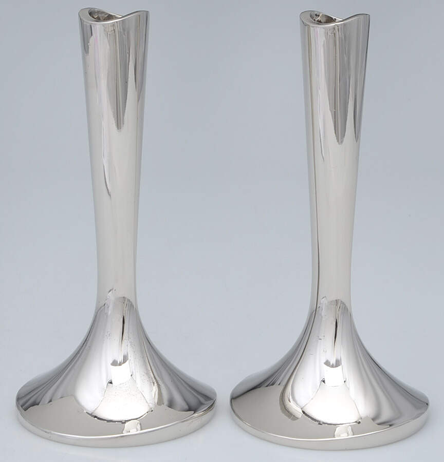 Otero (Silverplate, Hollowware) Pair of 7" Candlesticks by Dansk-1