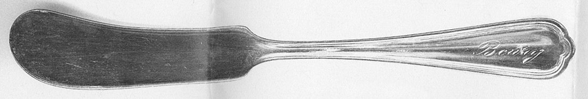 Colonial (Silverplate, 1908) Flat Handle Master Butter Knife by National Silver Co-1