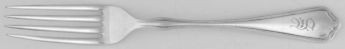 Colonial (Silverplate, 1908) Monogram Fork by National Silver Co-1