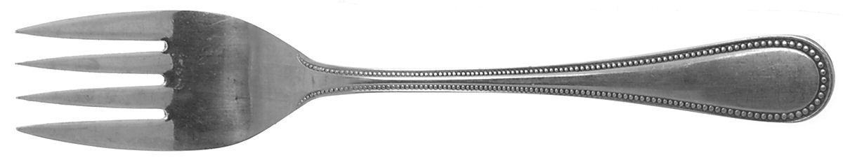 Bastille (Stainless) Medium Solid Cold Meat Serving Fork by Ekco Silver-1