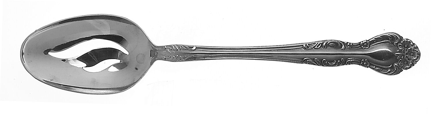 Beaumont (Stainless) Pierced Tablespoon (Serving Spoon) by Ekco Silver-1