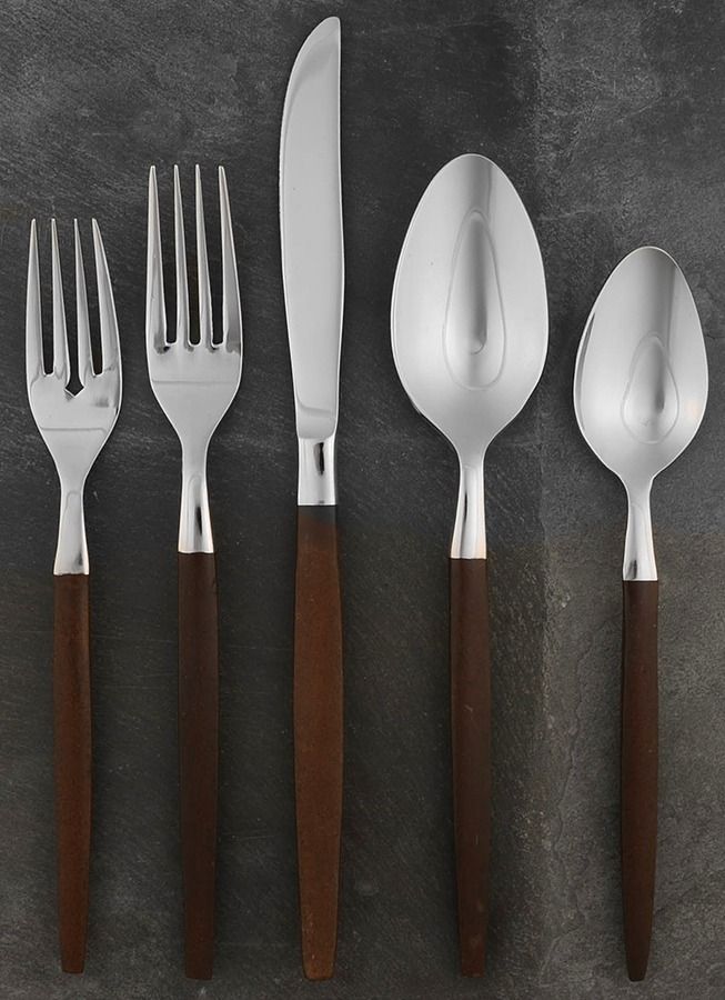 Canoe Muffin (Stainless) 5 Piece Place Setting by Ekco Silver-1