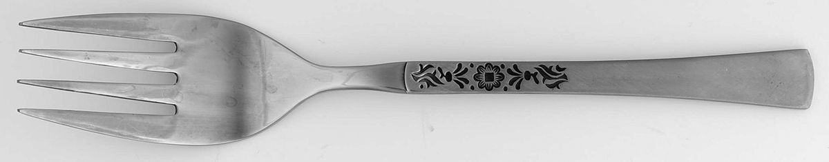 Cantina (Stainless) Medium Solid Cold Meat Serving Fork by Ekco Silver-1