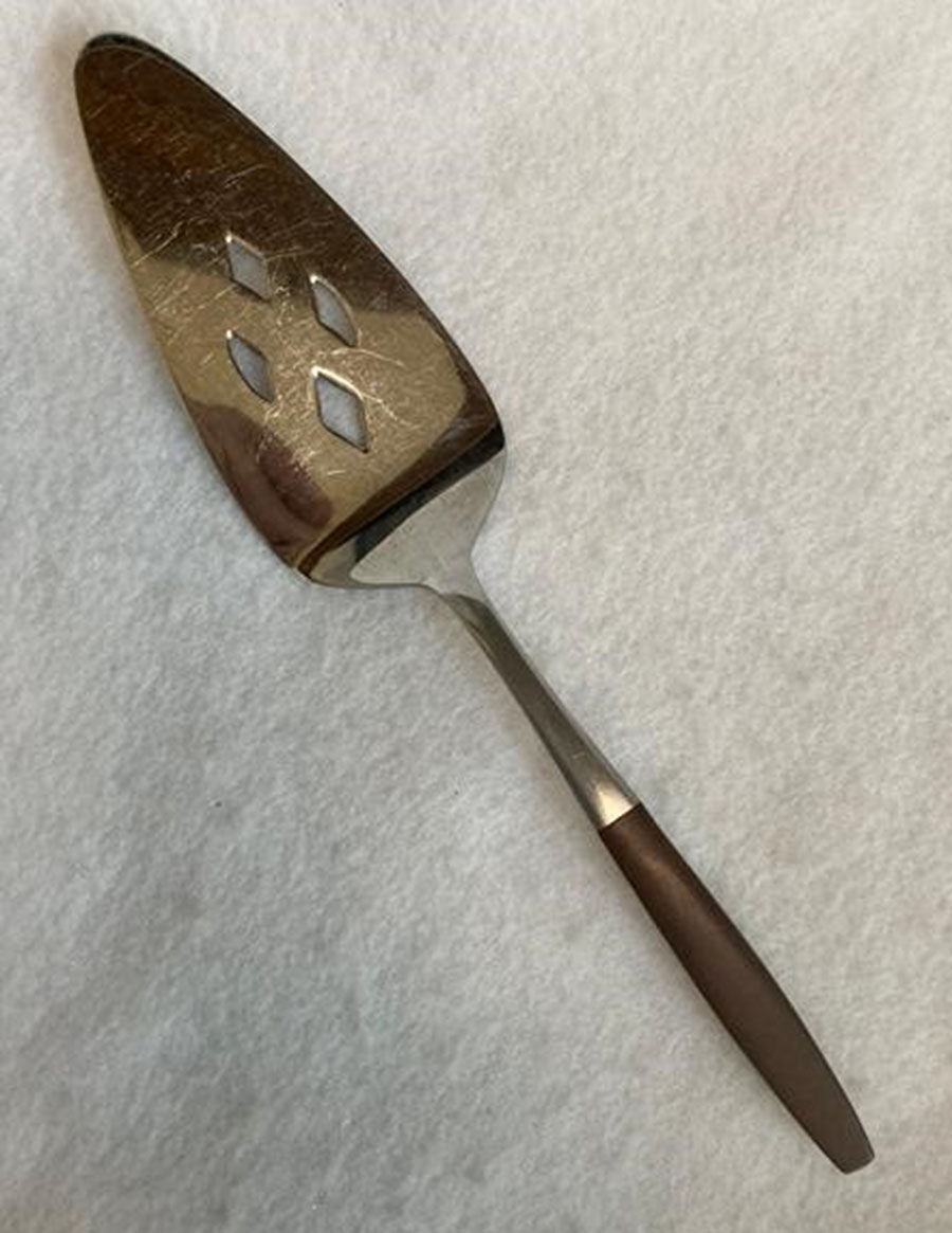 Canoe (Stainless) Pie Server with Stainless Blade by Ekco Silver-1