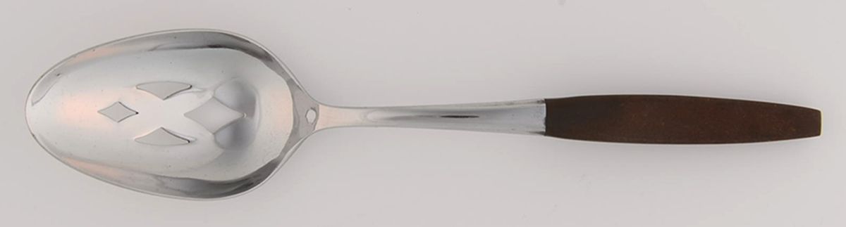 Canoe (Stainless) Pierced Tablespoon (Serving Spoon) by Ekco Silver-1