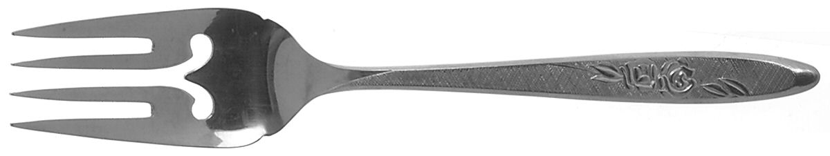 Carolyn (Stainless) Medium Solid Cold Meat Serving Fork by Ekco Silver-1