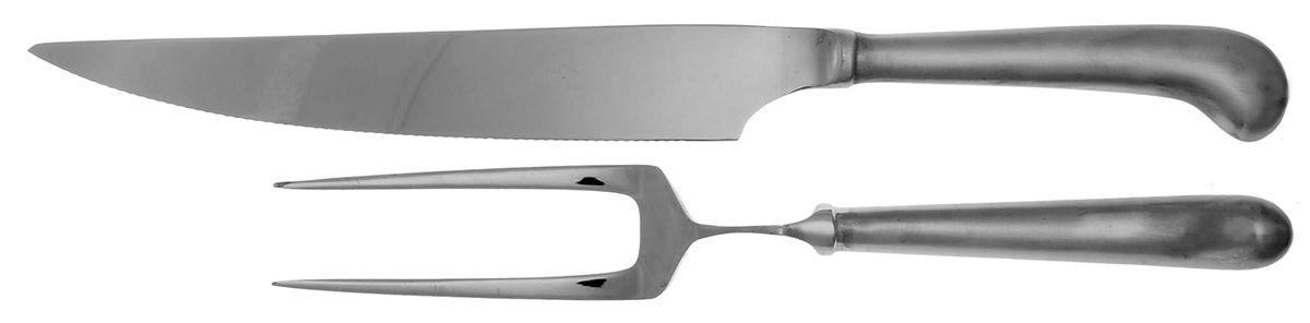 Concord Bridge (Stainless) Large 2-Piece Roast Carving Set w/Stainless Blade by Ekco Silver-1