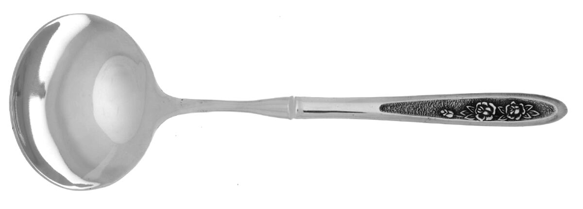 Country Garden (Stainless) Gravy Ladle with No Spout Stainless Bowl HC by Ekco Silver-1