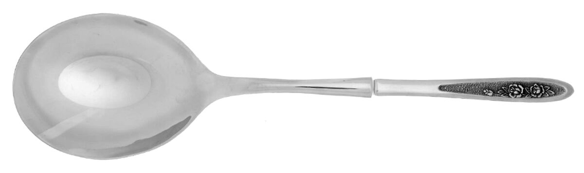 Country Garden (Stainless) Casserole Spoon with Smooth Stainless Bowl HC by Ekco Silver-1