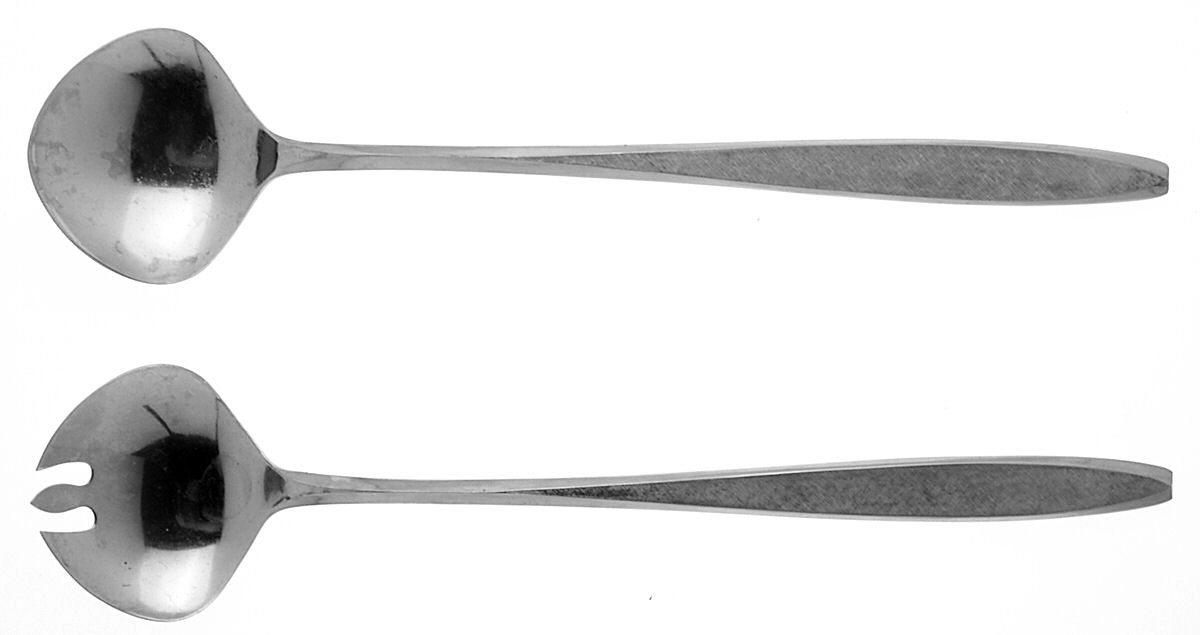Corsair (Stainless) (2 Pc) Solid Salad Set by Ekco Silver-1
