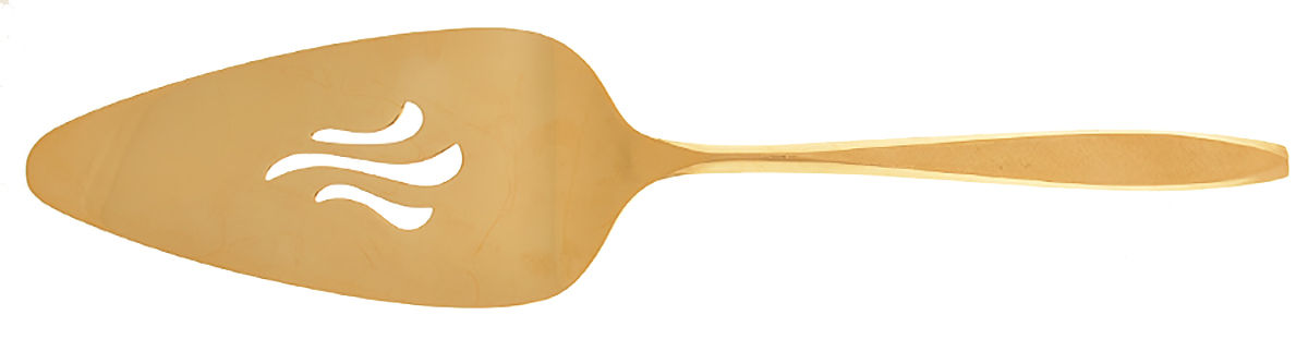 Corsair (Gold Electroplate) Pierced All Stainless Pie Server by Ekco Silver-1