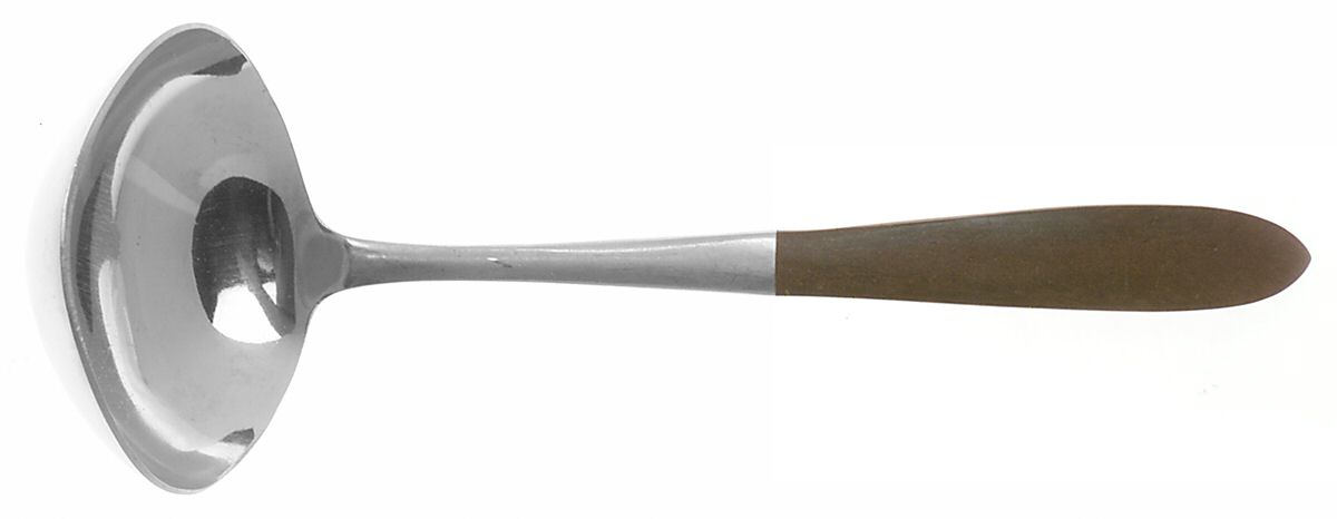 EKS10 (STAINLESS) Solid Gravy Ladle by Ekco Silver-1