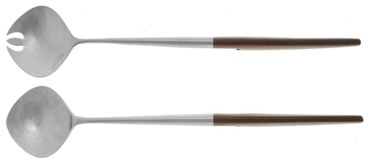 EKS10 (STAINLESS) (2 Pc) Solid Salad Set by Ekco Silver-1