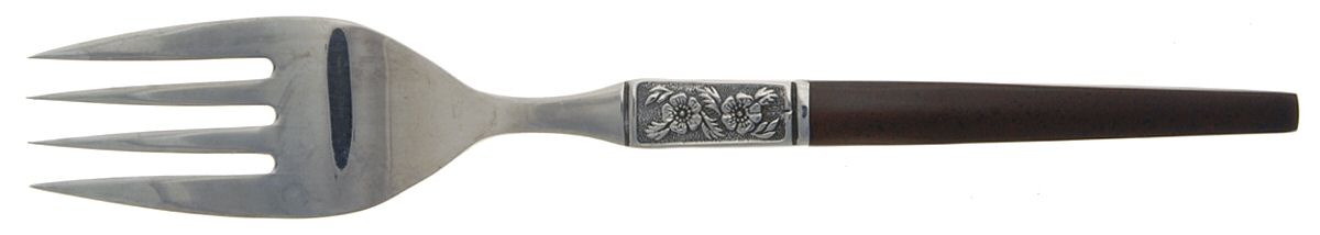 EKS14 (STAINLESS) Medium Solid Cold Meat Serving Fork by Ekco Silver-1
