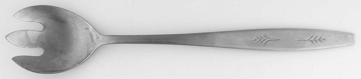 EKS21 (STAINLESS) Solid Salad Serving Fork by Ekco Silver-1