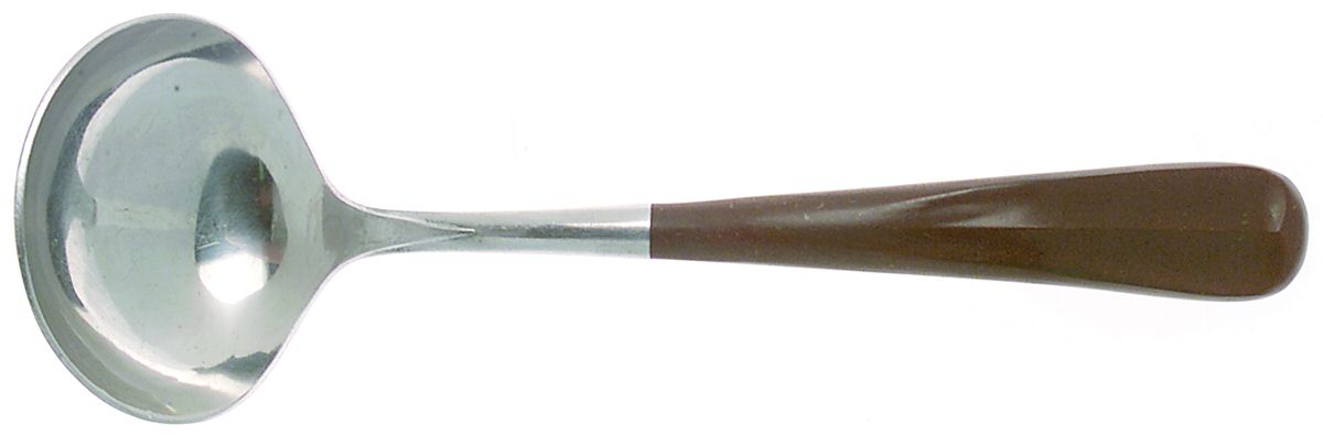 EKS28 (STAINLESS) Solid Gravy Ladle by Ekco Silver-1