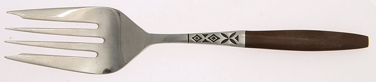 EKS5 (STAINLESS) Medium Solid Cold Meat Serving Fork by Ekco Silver-1