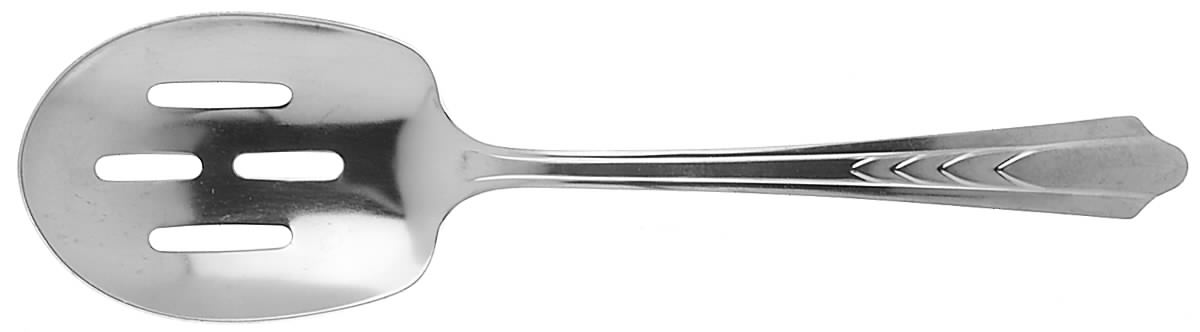 EKS7 (STAINLESS) Solid Pierced Casserole Spoon by Ekco Silver-1