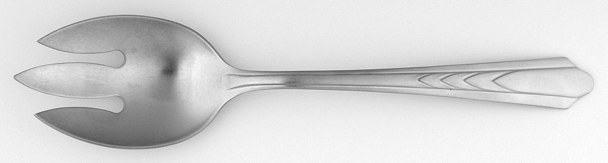 EKS7 (STAINLESS) Pierced Tablespoon (Serving Spoon) by Ekco Silver-1