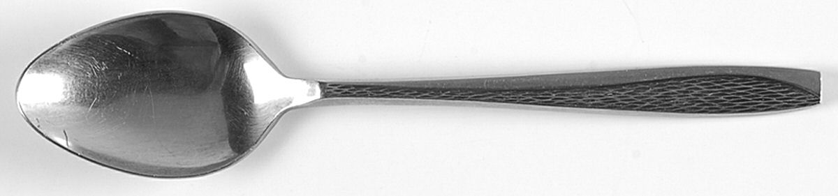Gemini (Stainless, Crosshatch) Place/Oval Soup Spoon by Ekco Silver-1