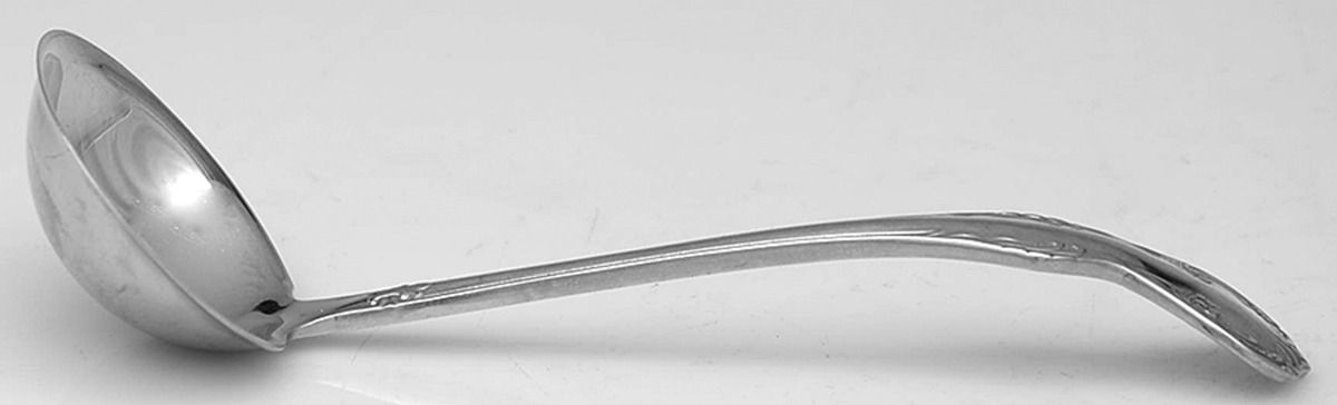 Lady Charlotte (Stainless) Solid Gravy Ladle by Ekco Silver-1