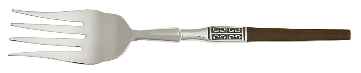 La Joya (Stainless) Cold Meat Fork Large, Stainless Tines HC by Ekco Silver-1